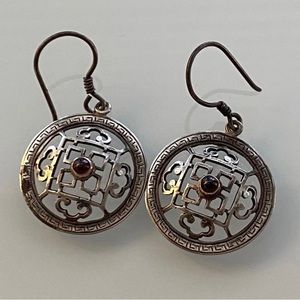 Sterling Garnet Earrings